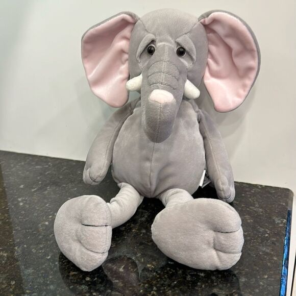Russ Berrie Large Elephant Plush Toy Grey Children's Soft Toy 20” Tall! - Picture 1 of 8